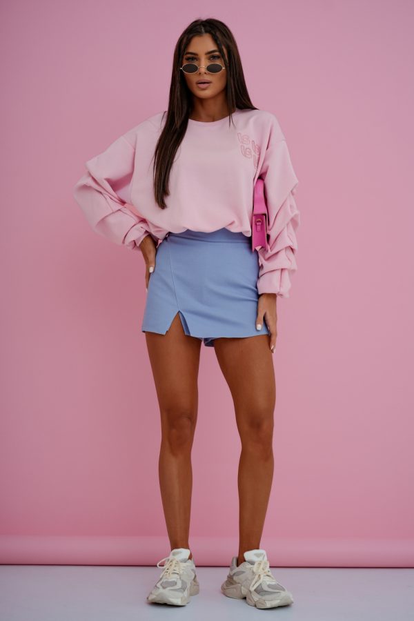 Pink Sweatshirt in Sweatshirts For Women with Cotton and Spandex