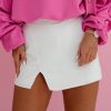 Beige Skort in Pants, Trousers, Shorts with Cotton and Spandex