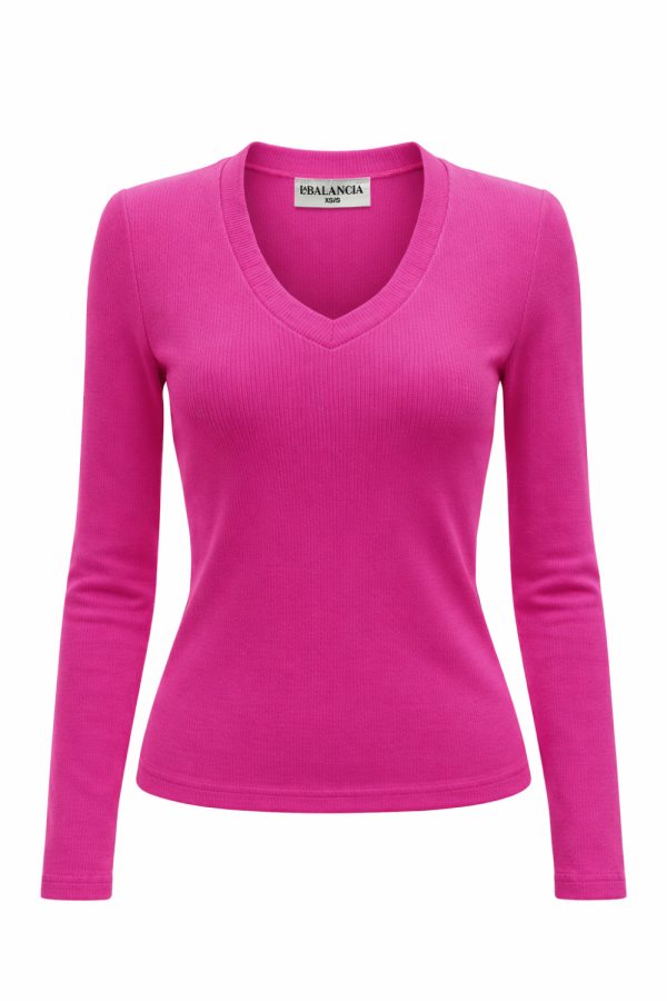 Pink Blouse in Women`s Blouses, Tunics with Cotton and Spandex