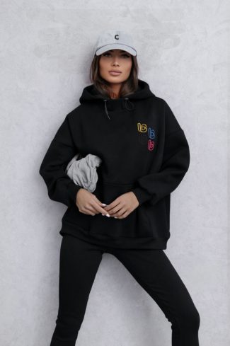 Black Set in Pants, Trousers, Shorts with Cotton and Spandex