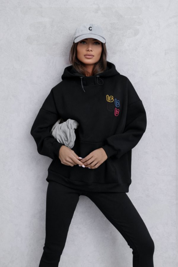 Black Set in Pants, Trousers, Shorts with Cotton and Spandex