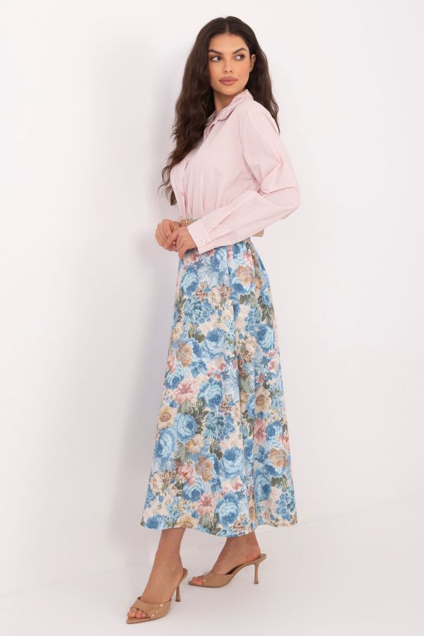 Blue Skirt in Skirts with Spandex and Polyester