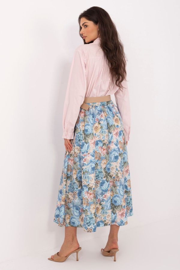 Blue Skirt in Skirts with Spandex and Polyester