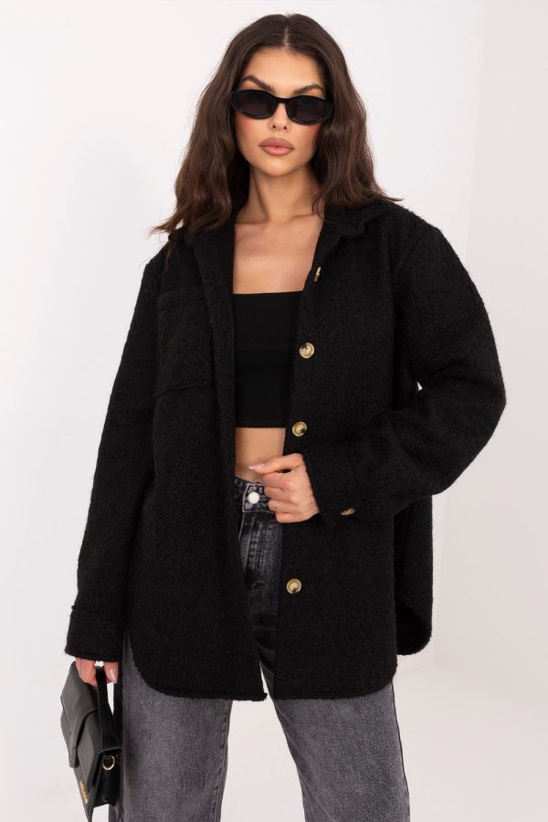 Black Jacket in Women`s Coats, Jackets with Spandex, Polyester and Viscose