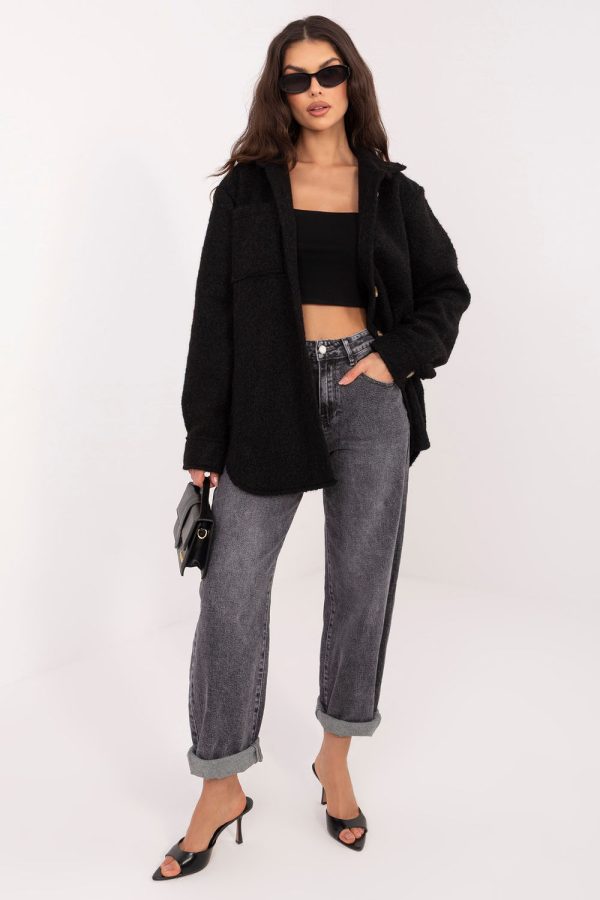 Black Jacket in Women`s Coats, Jackets with Spandex, Polyester and Viscose