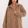 Brown Jacket in Women`s Coats, Jackets with Spandex, Polyester and Viscose