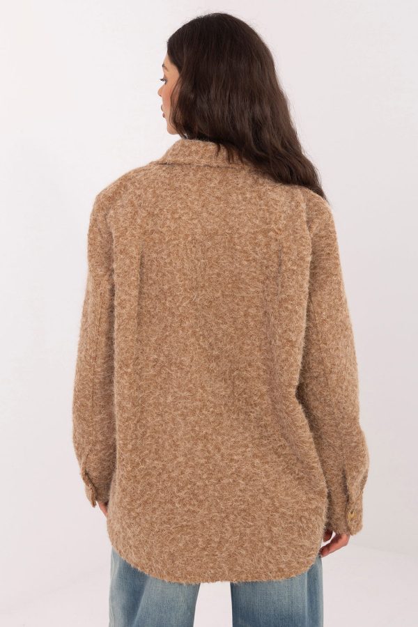Brown Jacket in Women`s Coats, Jackets with Spandex, Polyester and Viscose