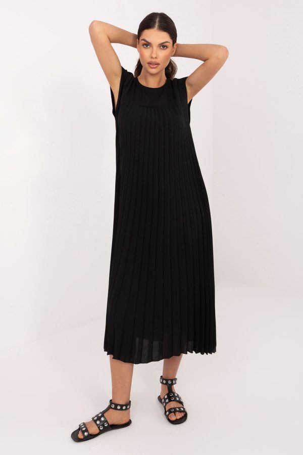 Black Daydress in Day Dresses with Polyester and Viscose