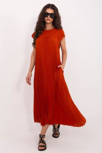 Orange Daydress in Day Dresses with Polyester and Viscose