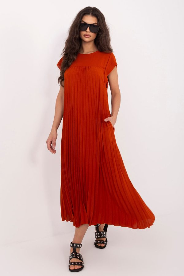 Orange Daydress in Day Dresses with Polyester and Viscose
