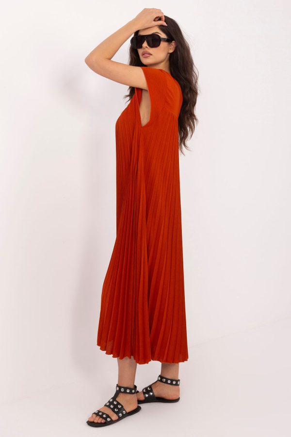 Orange Daydress in Day Dresses with Polyester and Viscose