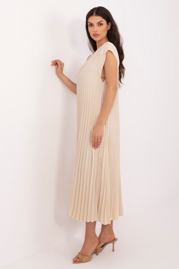 Beige Daydress in Day Dresses with Polyester and Viscose