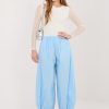 Blue Women's Pants in Pants, Trousers, Shorts with Cotton, Spandex and Polyamide