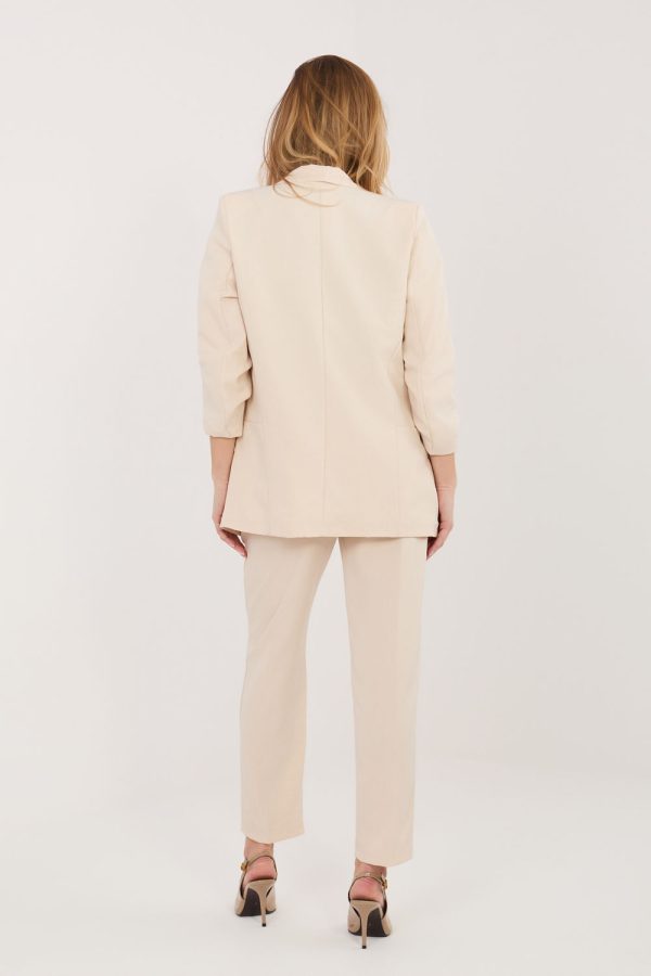 Beige Set in Pants, Trousers, Shorts with Spandex and Polyamide
