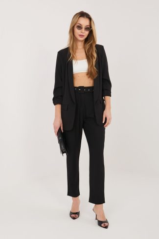 Black Set in Pants, Trousers, Shorts with Spandex and Polyamide