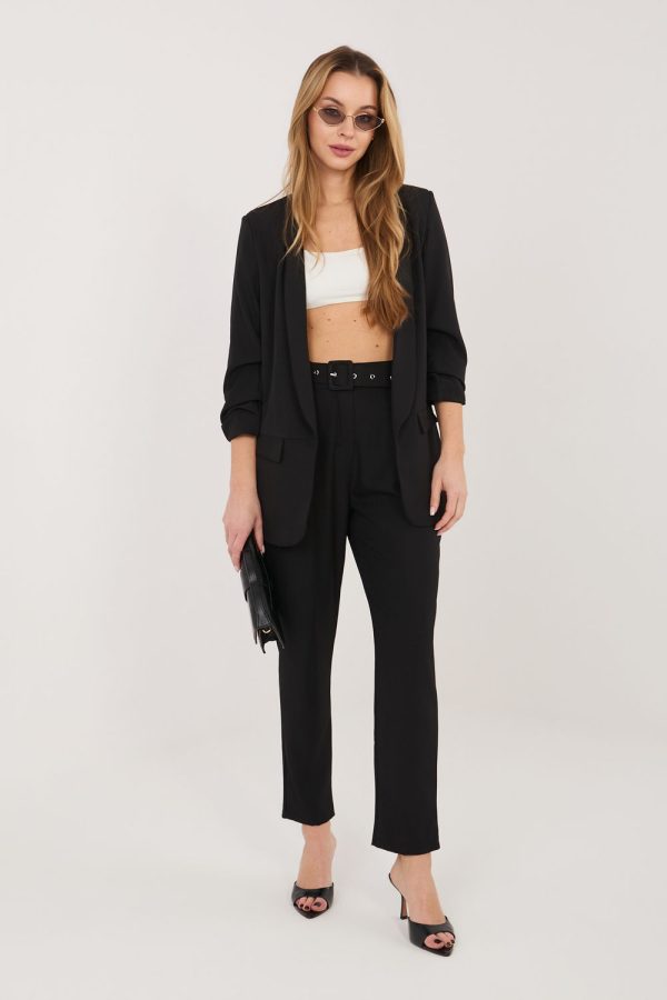 Black Set in Pants, Trousers, Shorts with Spandex and Polyamide
