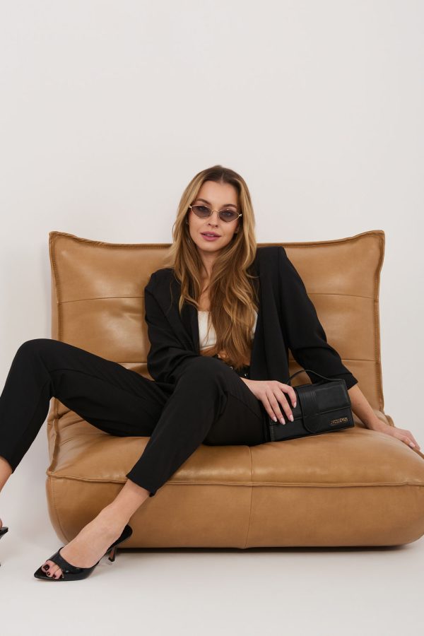 Black Set in Pants, Trousers, Shorts with Spandex and Polyamide