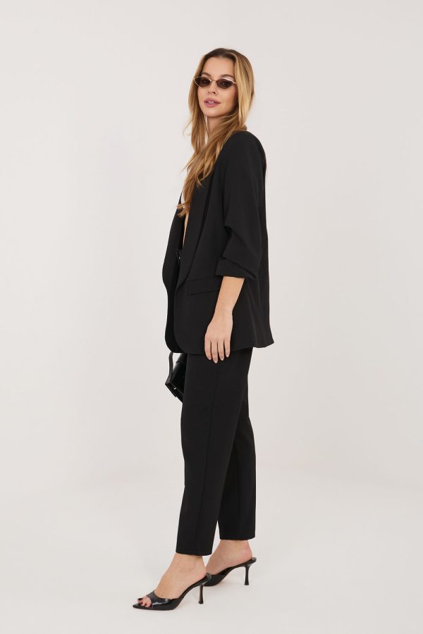 Black Set in Pants, Trousers, Shorts with Spandex and Polyamide