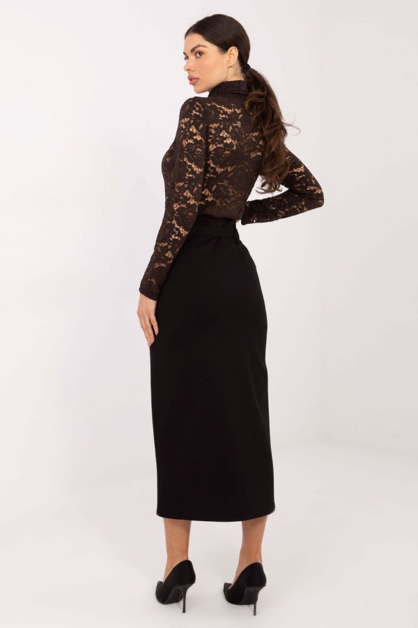 Black Skirt in Skirts with Cotton, Spandex and Nylon