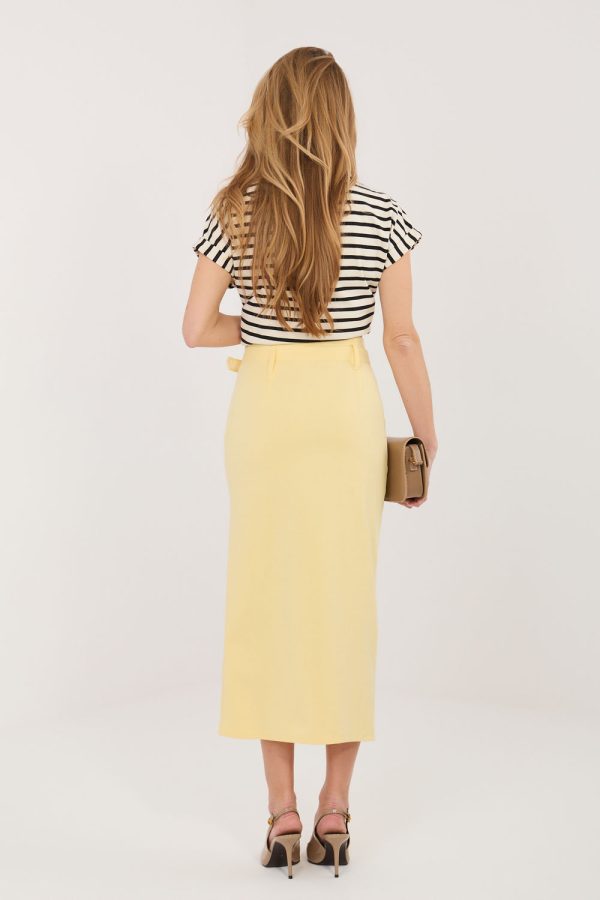 Yellow Skirt in Skirts with Cotton, Spandex and Nylon