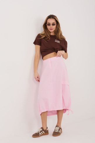Pink Skirt in Skirts with Cotton and Spandex