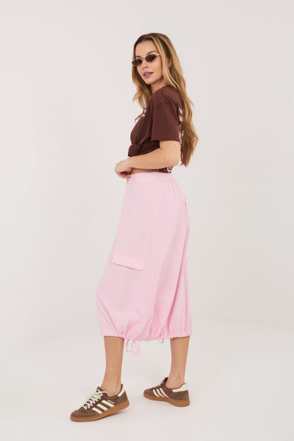Pink Skirt in Skirts with Cotton and Spandex