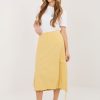 Yellow Skirt in Skirts with Cotton and Spandex