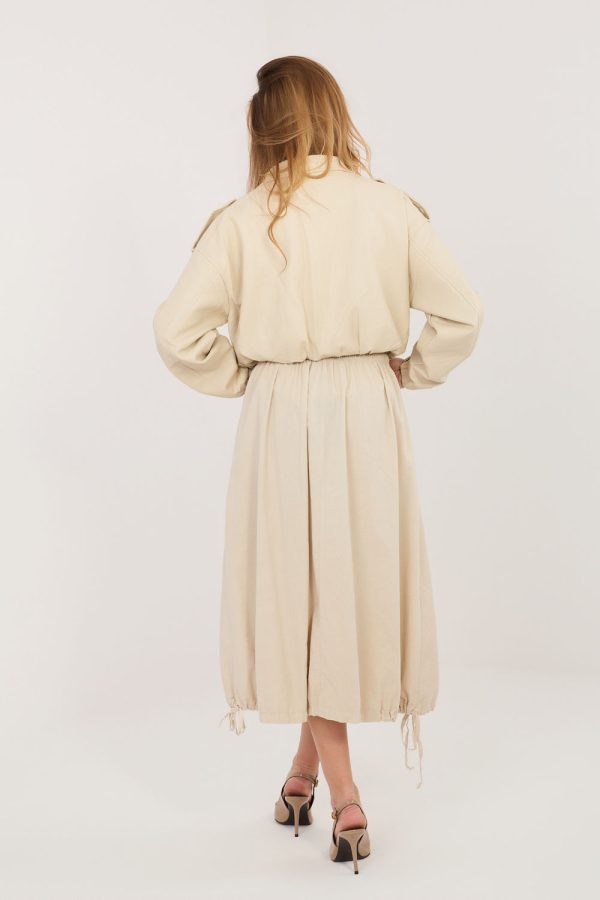 Beige Skirt in Skirts with Cotton and Spandex