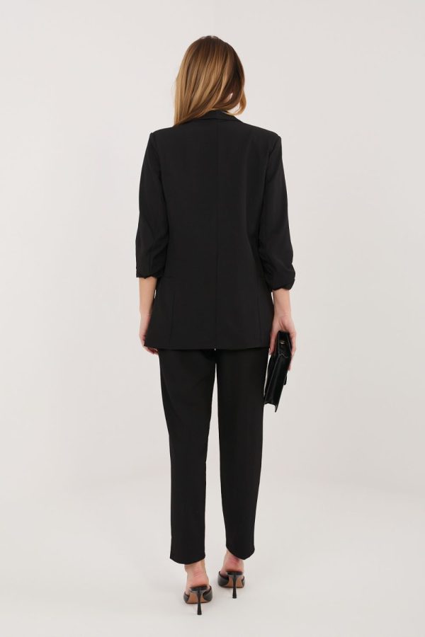 Black Set in Pants, Trousers, Shorts with Spandex and Polyamide