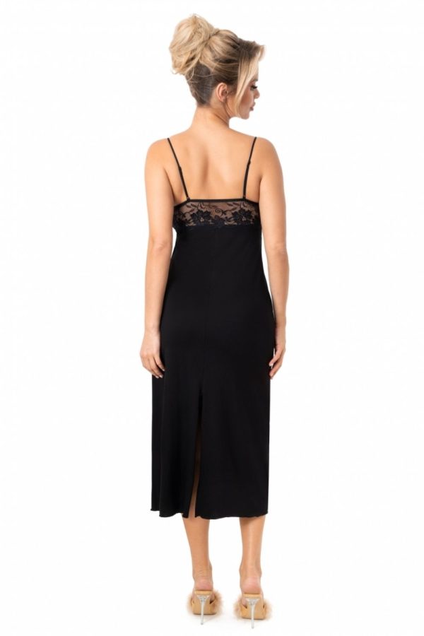 Black Nightshirt in Nightgowns, Nighties, Sleep Shirts with Spandex and Viscose