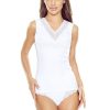 White T-shirt in Nightgowns, Nighties, Sleep Shirts with Cotton and Polyamide