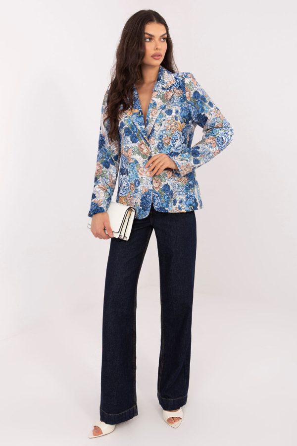 Blue Jacket in Jackets, Vests For Women with Spandex and Polyester