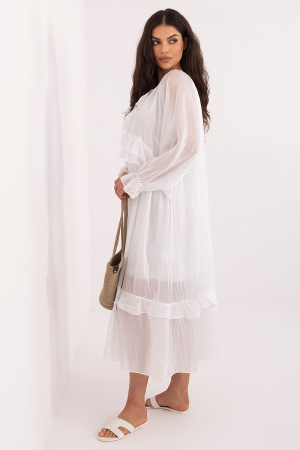 White Daydress in Day Dresses with Nylon and Viscose
