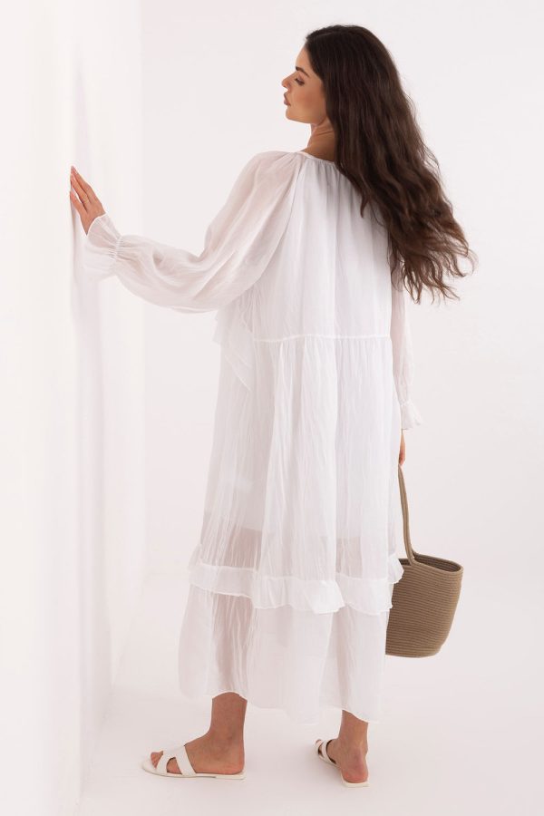 White Daydress in Day Dresses with Nylon and Viscose