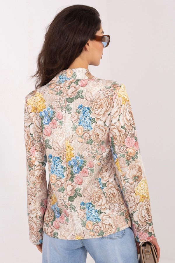 Beige Jacket in Jackets, Vests For Women with Spandex and Polyester