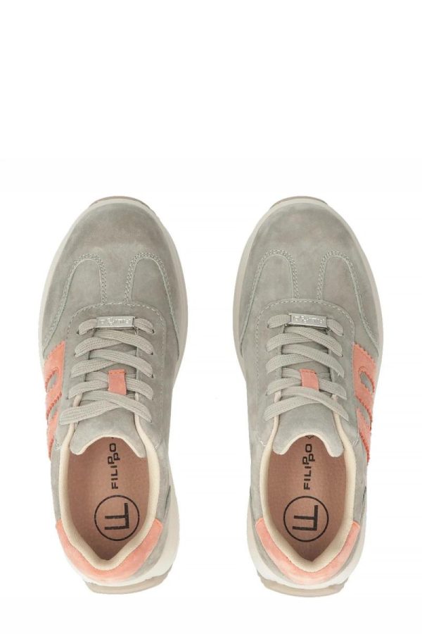 Grey Platform Sneakers....Fabric, Footbed and Platform Height