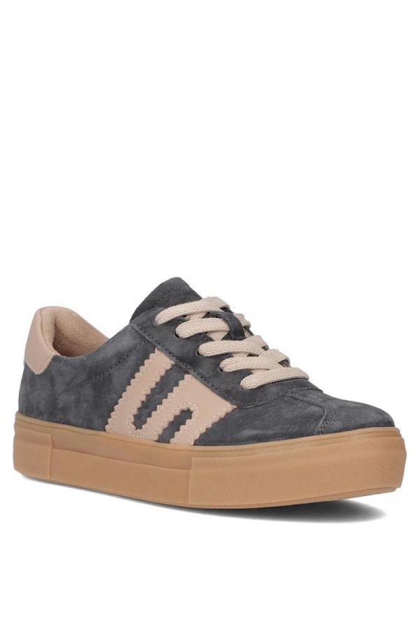 Grey Platform Sneakers...Fabric, Footbed and Platform Height