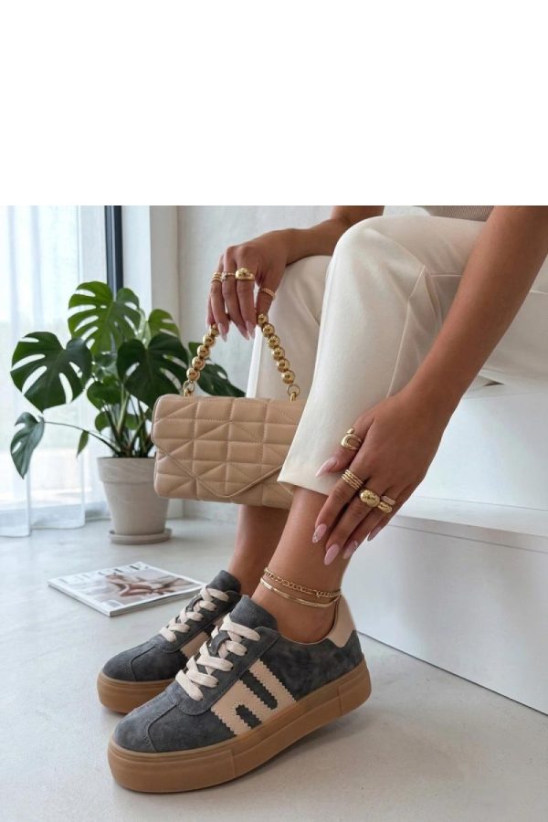 Grey Platform Sneakers...Fabric, Footbed and Platform Height