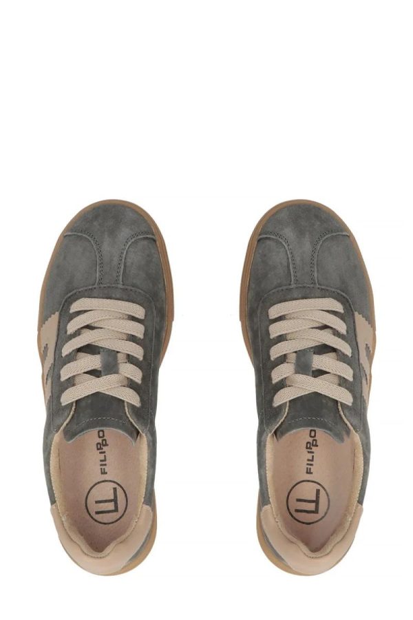 Grey Platform Sneakers...Fabric, Footbed and Platform Height