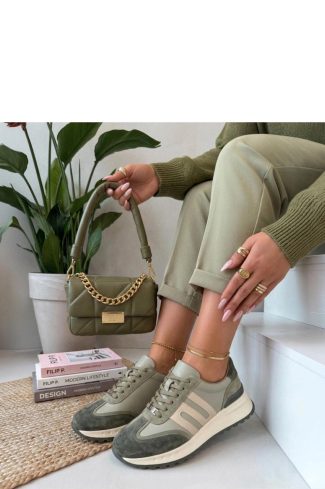 Green Platform Sneakers.Fabric, Footbed and Platform Height