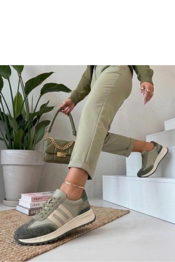 Green Platform Sneakers.Fabric, Footbed and Platform Height
