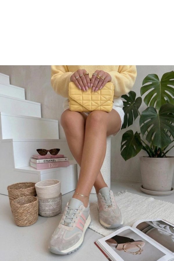 Grey Platform Sneakers...Fabric, Footbed and Platform Height