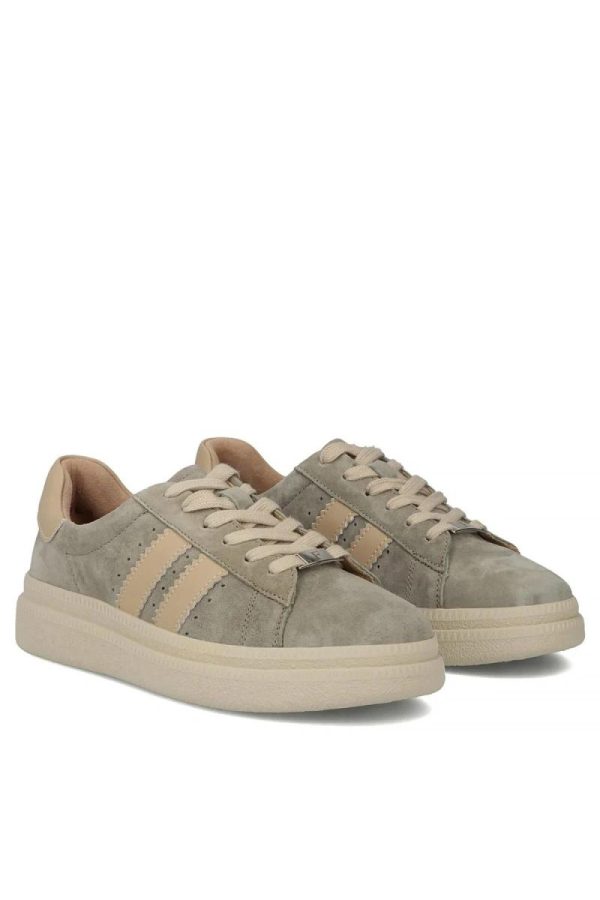 Grey Platform Sneakers..Fabric, Footbed and Platform Height