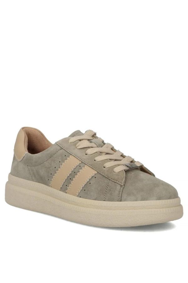 Grey Platform Sneakers..Fabric, Footbed and Platform Height