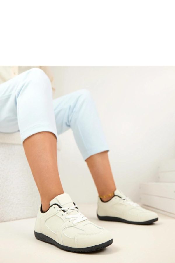 White Sport Shoes in Women`s Athletic Shoes, Trainers, Sneakers with Fabric, Footbed and Sole Height