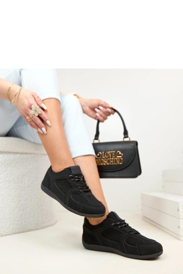 Black Sport Shoes in Women`s Athletic Shoes, Trainers, Sneakers with Fabric, Footbed and Sole Height