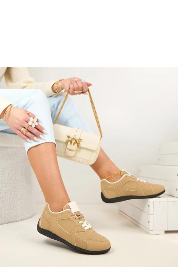 Beige Sport Shoes.Fabric, Footbed and Sole Height