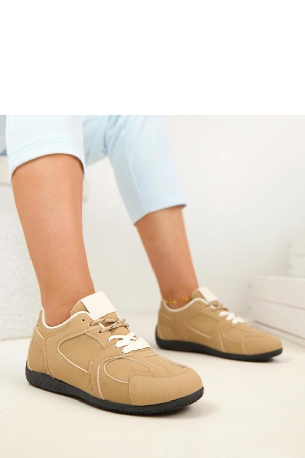 Beige Sport Shoes.Fabric, Footbed and Sole Height