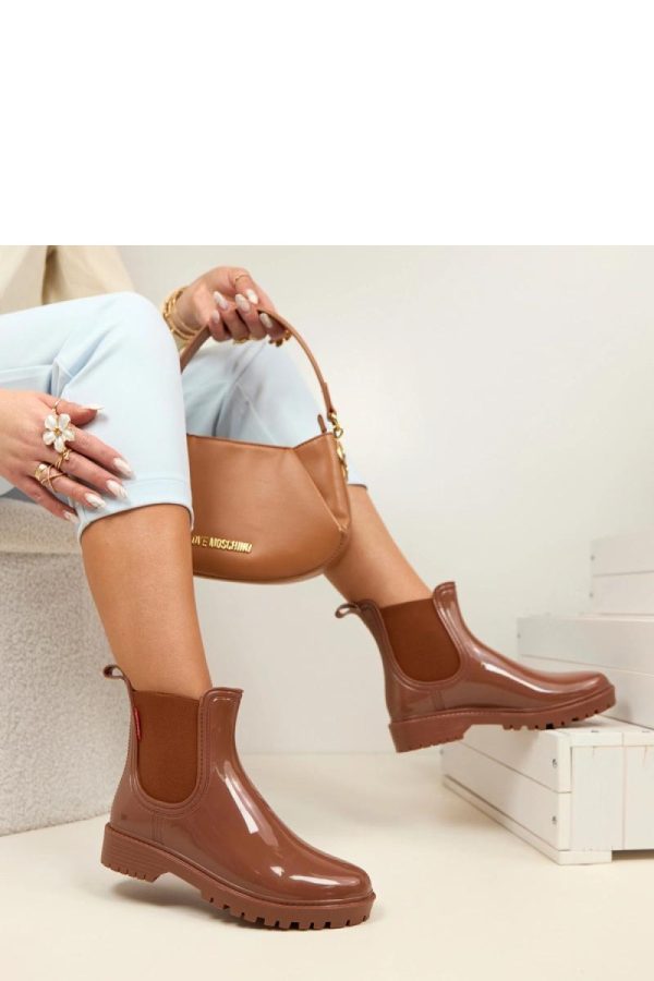 Brown Wellingtons..Fabric, Upper Height and Heel Height