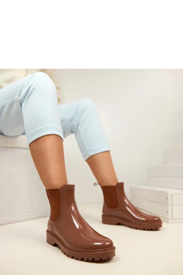 Brown Wellingtons..Fabric, Upper Height and Heel Height